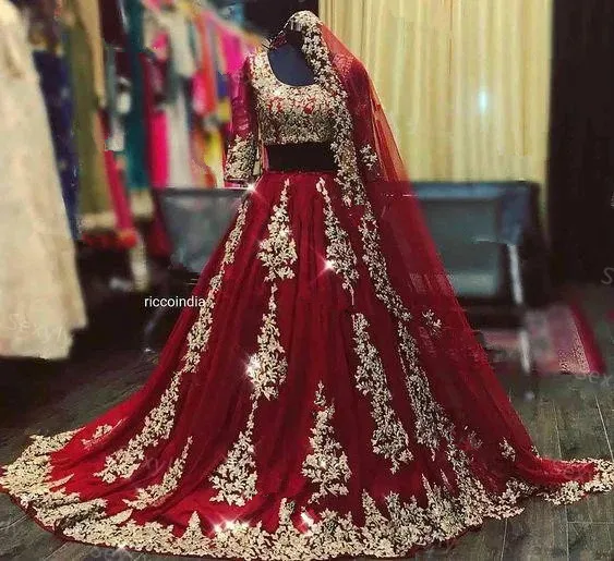 Sexy Indian Arabic burgundy Wedding Dresses With cape veil Two Piece gold lace Muslim Half Sleeve Blue Dubai Bride Gown custom Sexy Indian Arabic burgundy Wedding Dresses With cape veil Two Piece gold lace Muslim Half Sleeve Blue Dubai Bride Gown custom