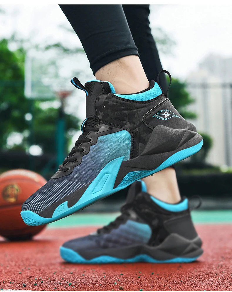 Men's Basketball Shoes Breathable Non-Slip Sneakers Fashionable Sports