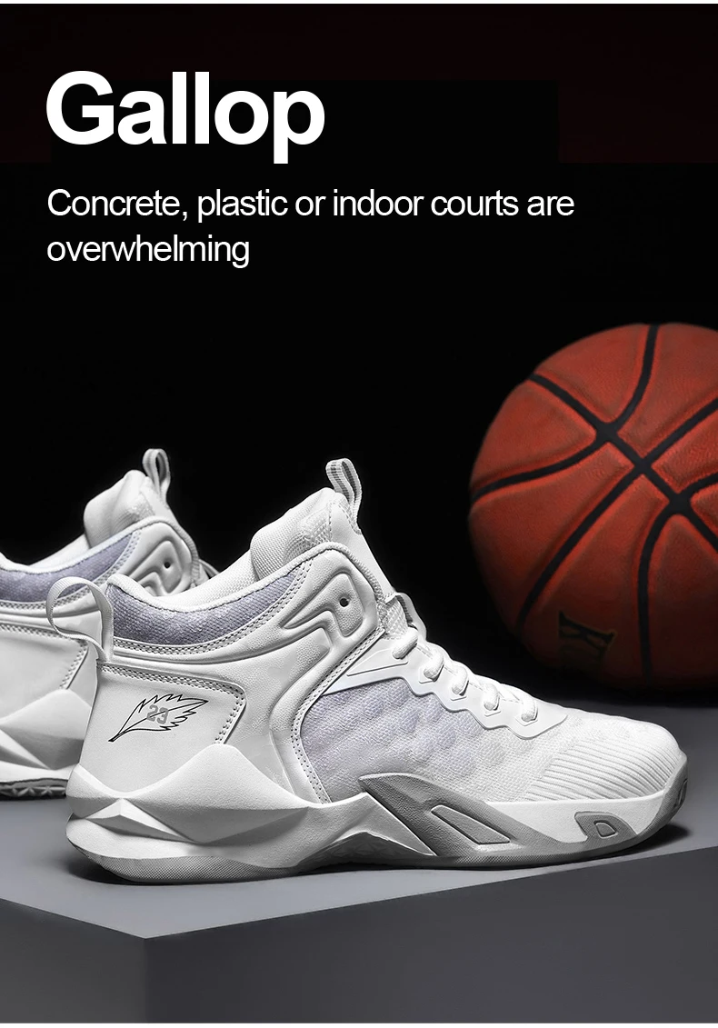 Men's Basketball Shoes Breathable Non-Slip Sneakers Fashionable Sports