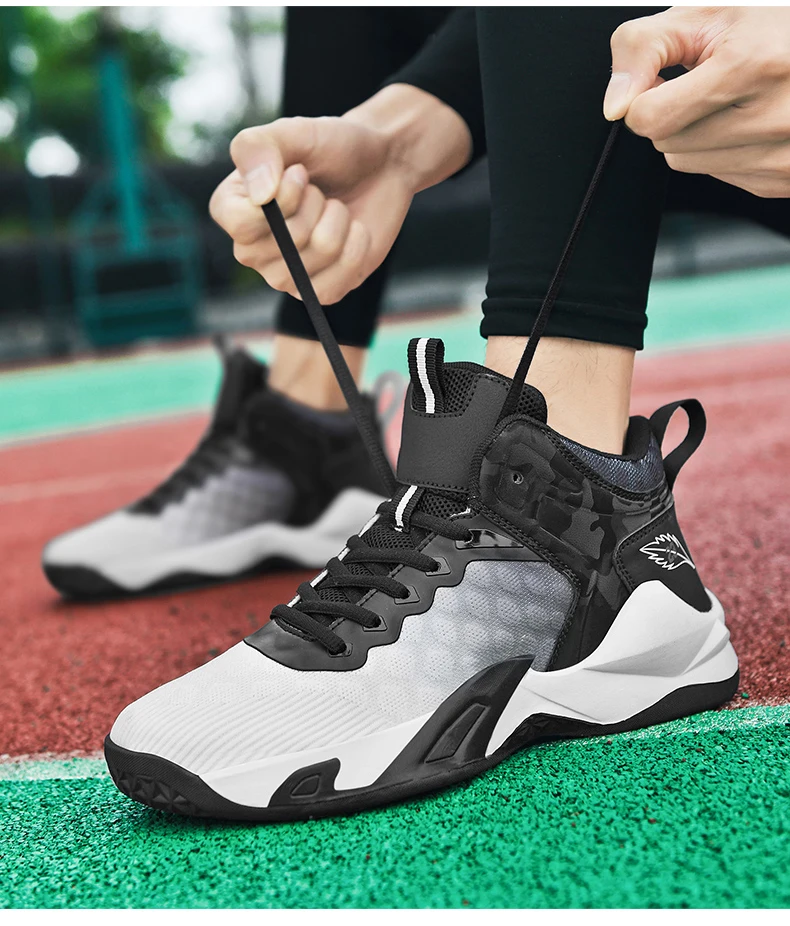 Men's Basketball Shoes Breathable Non-Slip Sneakers Fashionable Sports
