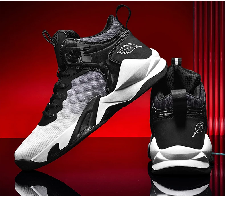 Men's Basketball Shoes Breathable Non-Slip Sneakers Fashionable Sports