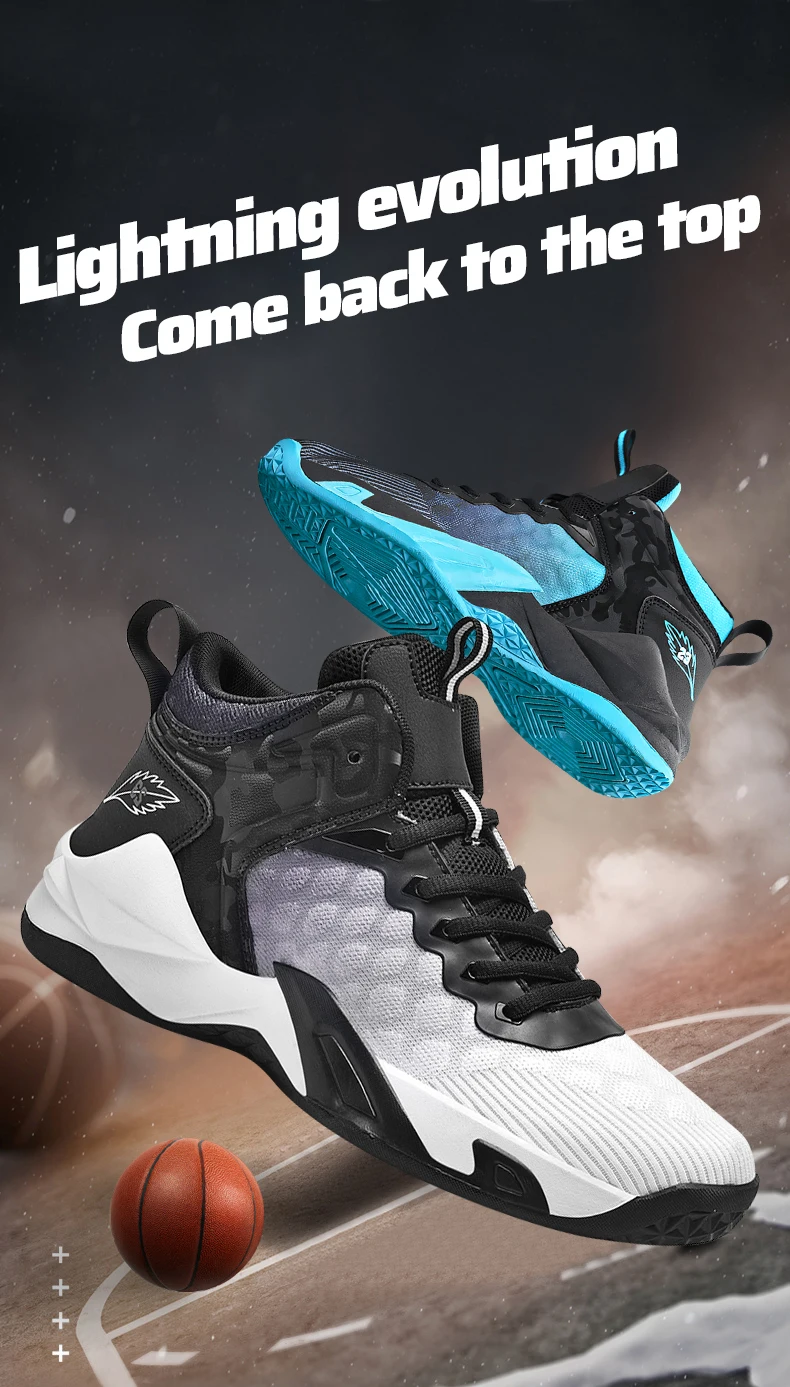 Men's Basketball Shoes Breathable Non-Slip Sneakers Fashionable Sports