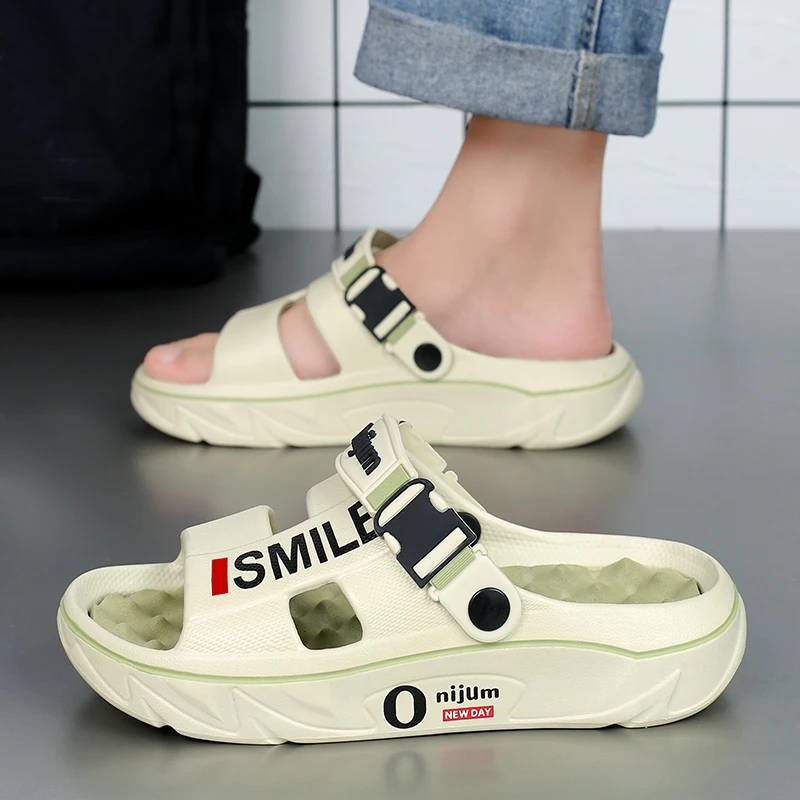 2025 New Men's Massage Slippers Indoor Outdoor Sandals Beach Comfortable Soft Slides Clogs Casual Shoes Men Women Home Slippers 2025 New Men's Massage Slippers Indoor Outdoor Sandals Beach Comfortable Soft Slides Clogs Casual Shoes Men Women Home Slippers