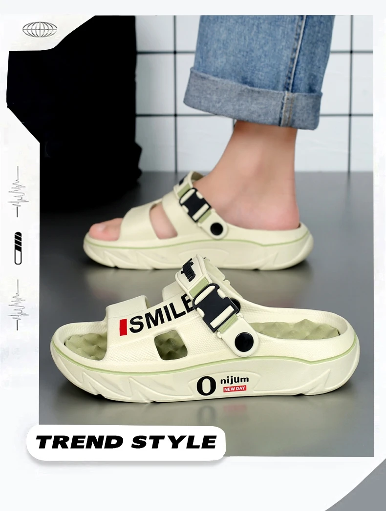 2025 New Men's Massage Slippers Indoor Outdoor Sandals Beach Comfortable Soft Slides Clogs Casual Shoes Men Women Home Slippers 2025 New Men's Massage Slippers Indoor Outdoor Sandals Beach Comfortable Soft Slides Clogs Casual Shoes Men Women Home Slippers