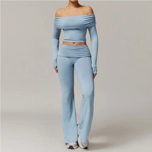Women Yoga Suit 2PCS Sports Set Quick-Drying Gym Set Women Tracksuit Running Workout Long Sleeve Sports Shirt Yoga Clothing