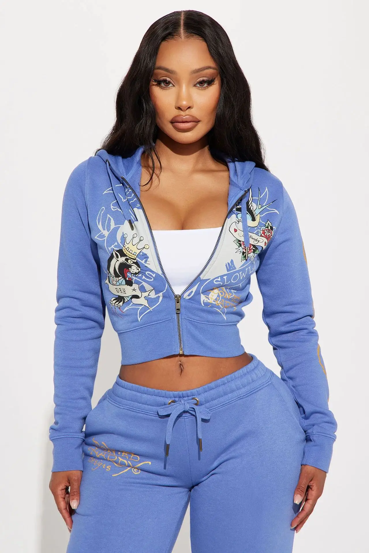 Hoodie Tops Jackets 2 Piece Pant Set Sexy Outfits 2025 Women Winter Fall Designer Clothes Bodycon Elegant 2 Piece Pant Sets