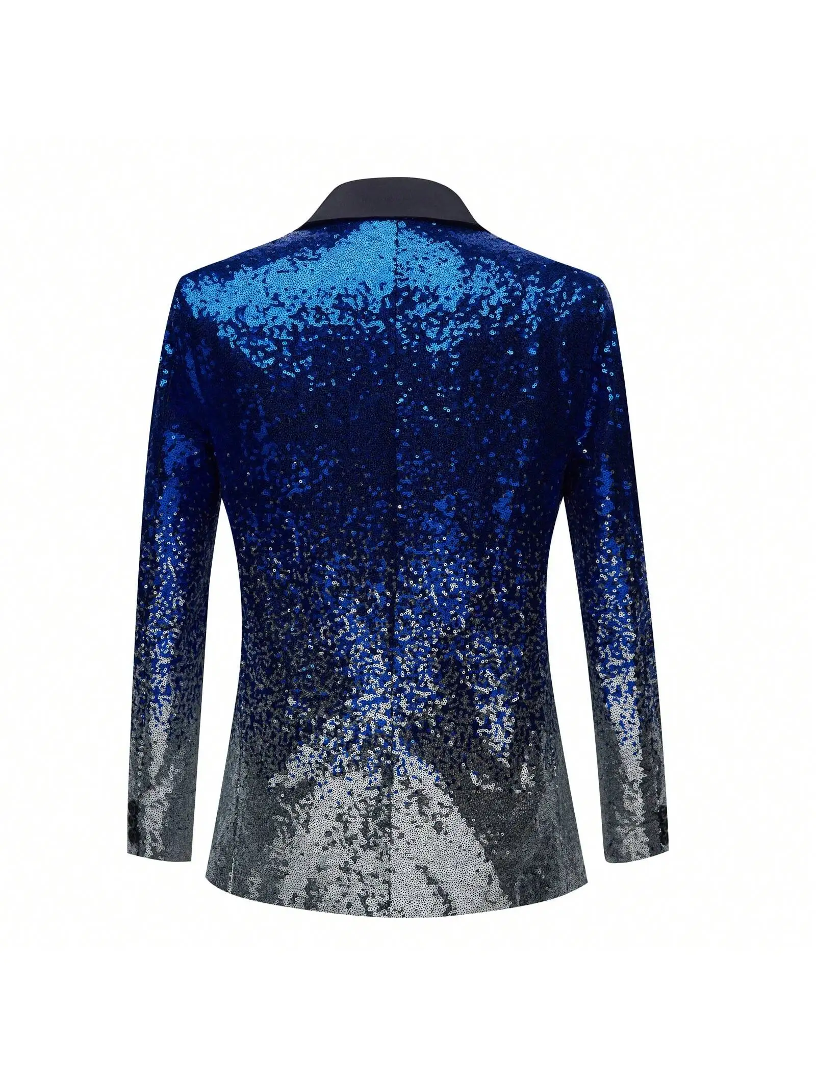 Men Sequin Shiny Prom Suit Jacket One Button and Blazers Tuxedo for Wedding Banquet