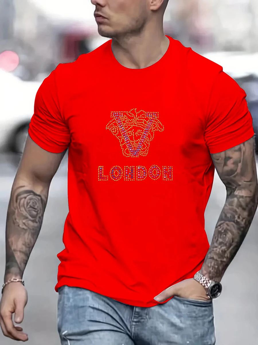 High Quality Summer Luxury people head Print V Letter T-Shirt Cotton Men Women Fashion Short Sleeve Tops Tee High-end Designer
