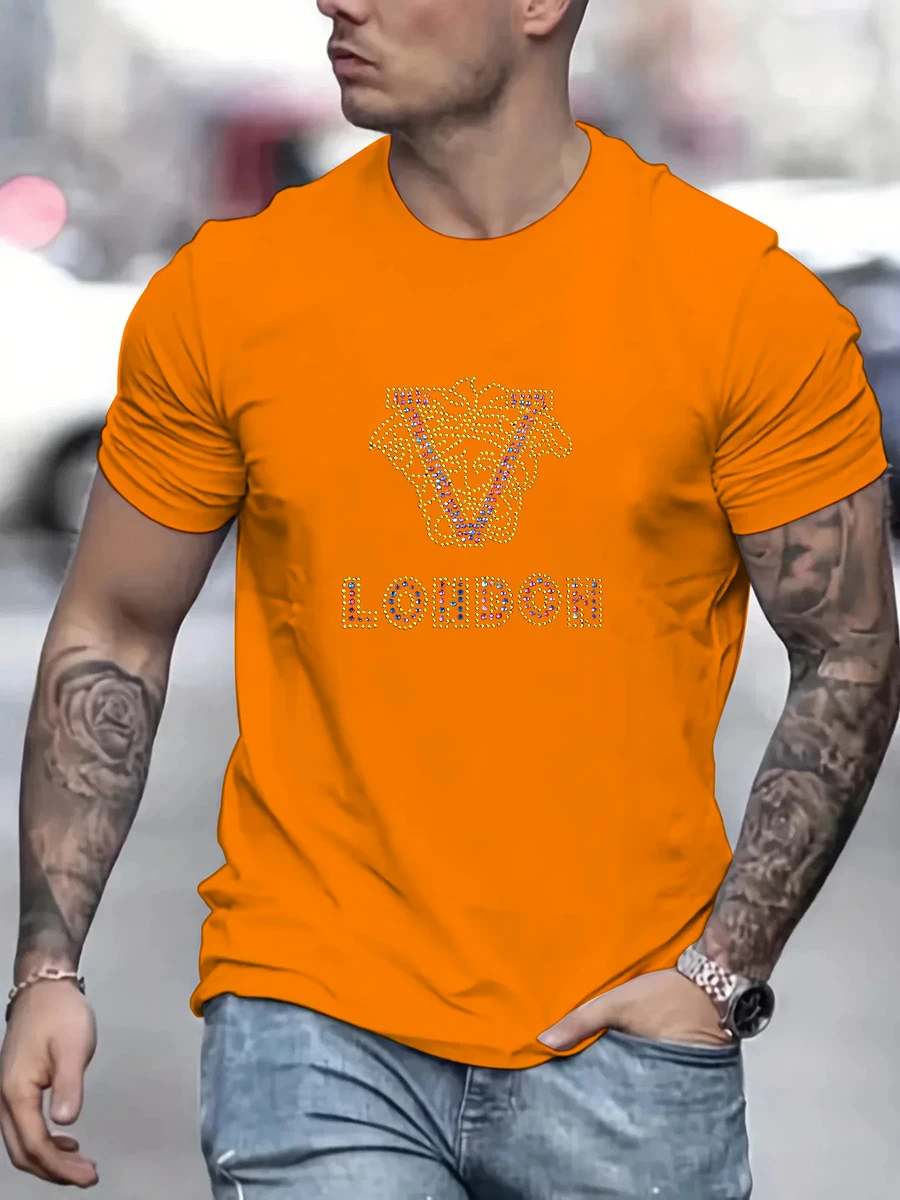High Quality Summer Luxury people head Print V Letter T-Shirt Cotton Men Women Fashion Short Sleeve Tops Tee High-end Designer