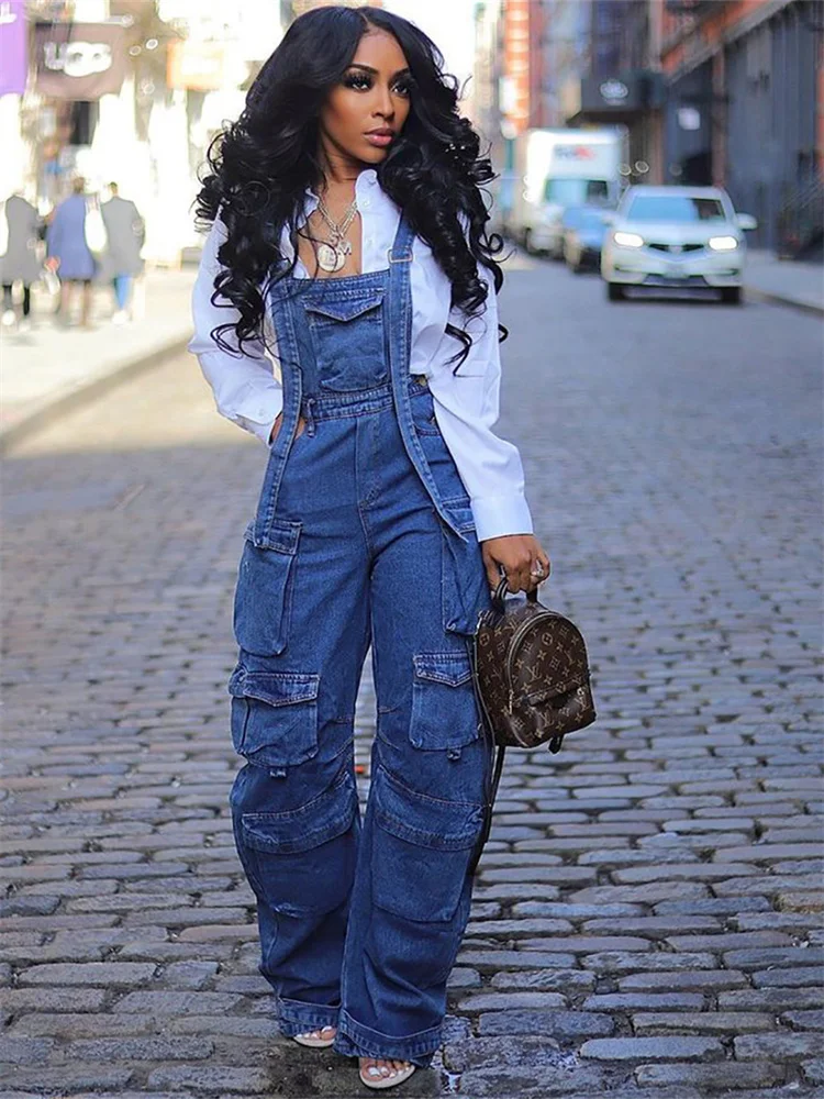 Wmstar Women Jumpsuit Fashion Rompers Streetwear Sleeveless Denim Vintage Loose Jeans Overalls Pockets Wide Leg Female Pants Wmstar Women Jumpsuit Fashion Rompers Streetwear Sleeveless Denim Vintage Loose Jeans Overalls Pockets Wide Leg Female Pants