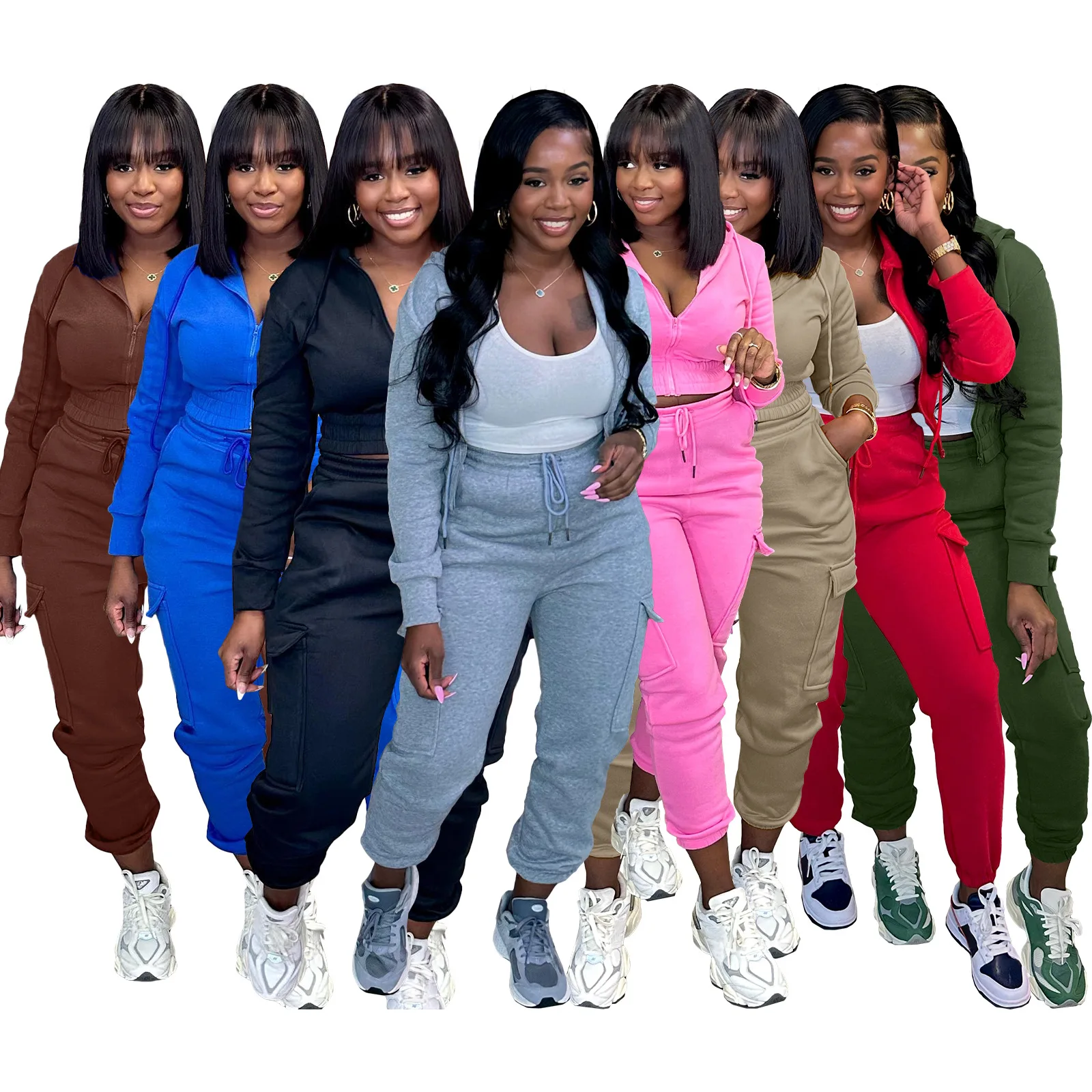Wmstar Two Piece Outfits for Women Sport Suit Matching Tracksuit Casual Top and Pants Sets Fall Clothes Wholesale Dropshipping Wmstar Two Piece Outfits for Women Sport Suit Matching Tracksuit Casual Top and Pants Sets Fall Clothes Wholesale Dropshipping