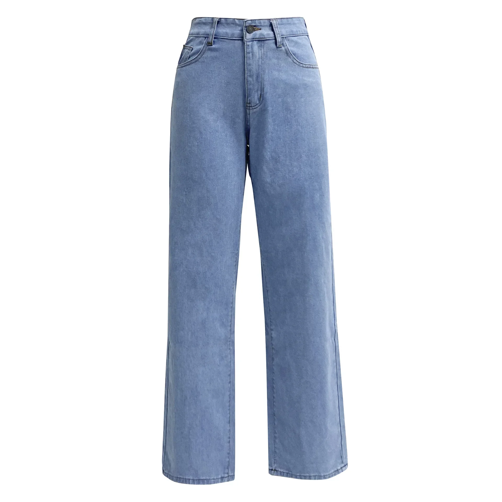 Denim Jeans Women Straight Pants Washing High Waist Loose Pockets Basics Ankle Length Y2k Blue Pants Streetwear Slight Strech Denim Jeans Women Straight Pants Washing High Waist Loose Pockets Basics Ankle Length Y2k Blue Pants Streetwear Slight Strech