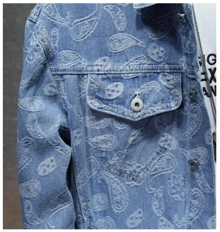 Summer New Men Pure Colour Denim Jacket Single-breasted Lapel Daily Casual Coats Summer New Men Pure Colour Denim Jacket Single-breasted Lapel Daily Casual Coats