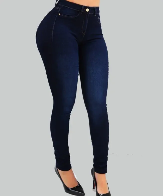 Woman's pure color jeans denim high waist jeans street play cultivate one's morality pants shaping figure with high waist jeans Woman's pure color jeans denim high waist jeans street play cultivate one's morality pants shaping figure with high waist jeans