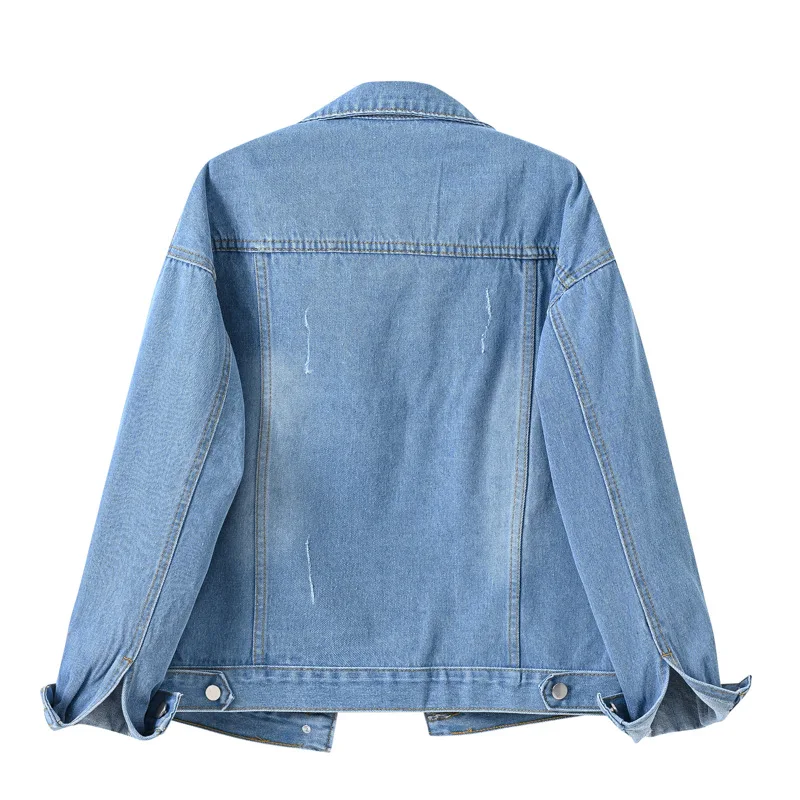 Y2k Denim Jeans Coat Cotton Women Button Spring Autumn Ropa Cardigan Punk Gothic Bomber Jacket Windbreaker Elegant Jackets