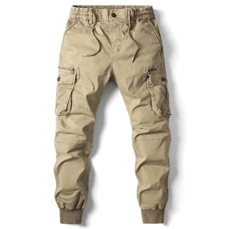 Cargo Pants Men Jogging Casual Pants Cotton Full Length Men Khaki Pants Trousers
