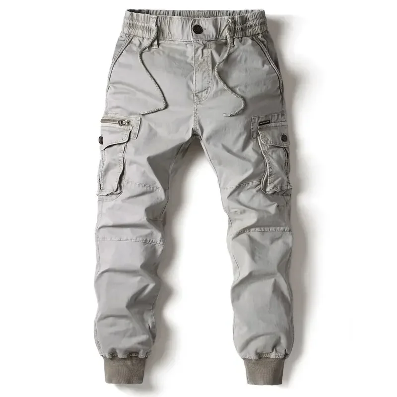 Cargo Pants Men Jogging Casual Pants Cotton Full Length Men Khaki Pants Trousers