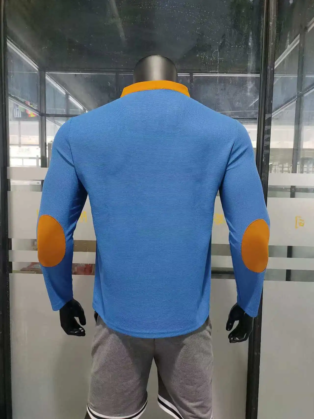 Cross-border new men's waffle color matching strap V-neck top casual long-sleeved bottoming T-shirt Cross-border new men's waffle color matching strap V-neck top casual long-sleeved bottoming T-shirt