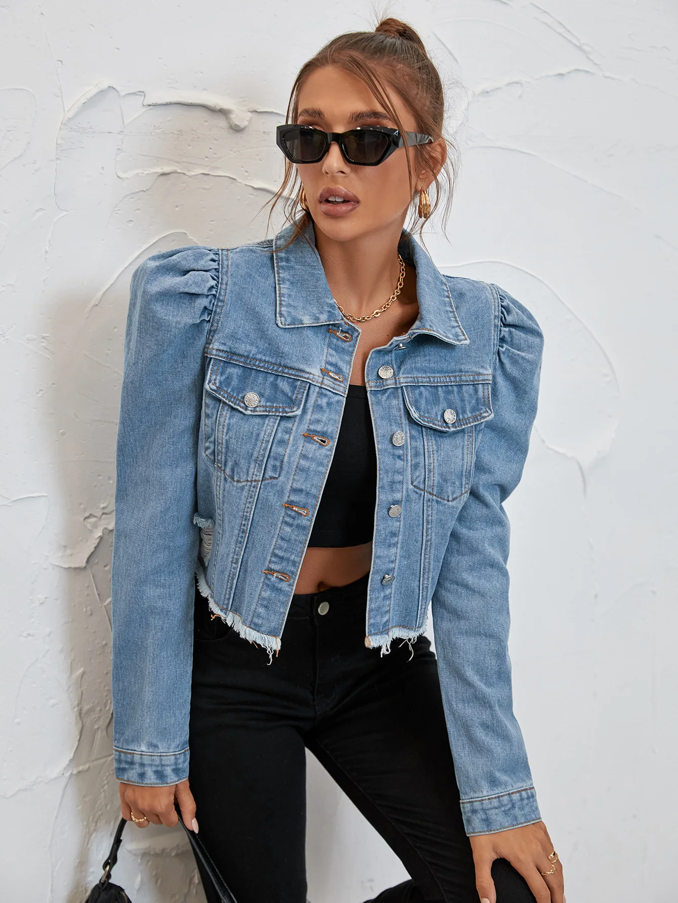 Sping Denim Coat Women Short Coats Turn Down Collar Jackets Single Breasted Open Stitch Jeans Y2k Streetwear Outerwear 2025 Sping Denim Coat Women Short Coats Turn Down Collar Jackets Single Breasted Open Stitch Jeans Y2k Streetwear Outerwear 2025
