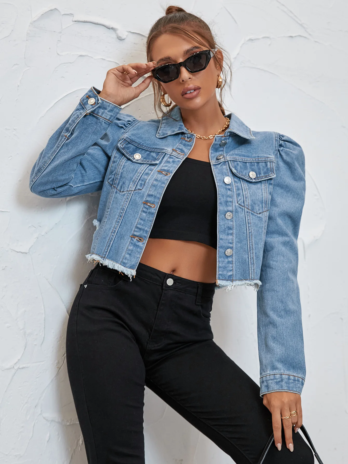 Sping Denim Coat Women Short Coats Turn Down Collar Jackets Single Breasted Open Stitch Jeans Y2k Streetwear Outerwear 2025 Sping Denim Coat Women Short Coats Turn Down Collar Jackets Single Breasted Open Stitch Jeans Y2k Streetwear Outerwear 2025