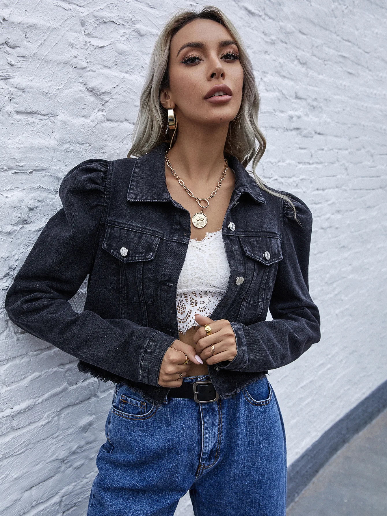 Sping Denim Coat Women Short Coats Turn Down Collar Jackets Single Breasted Open Stitch Jeans Y2k Streetwear Outerwear 2025 Sping Denim Coat Women Short Coats Turn Down Collar Jackets Single Breasted Open Stitch Jeans Y2k Streetwear Outerwear 2025