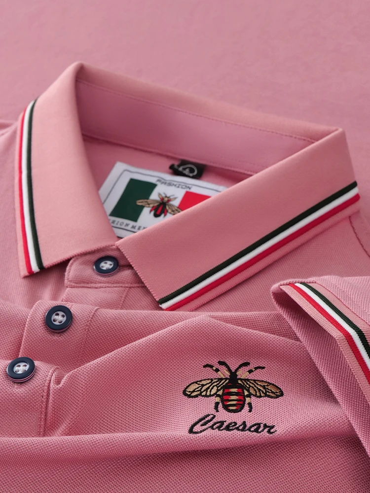 Luxury summer men's short sleeved senior designer Little Bee exquisite embroidery POLO shirt brand cotton breathable T-shirt top
