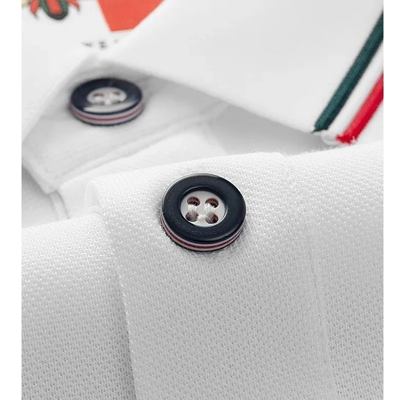 Luxury summer men's short sleeved senior designer Little Bee exquisite embroidery POLO shirt brand cotton breathable T-shirt top