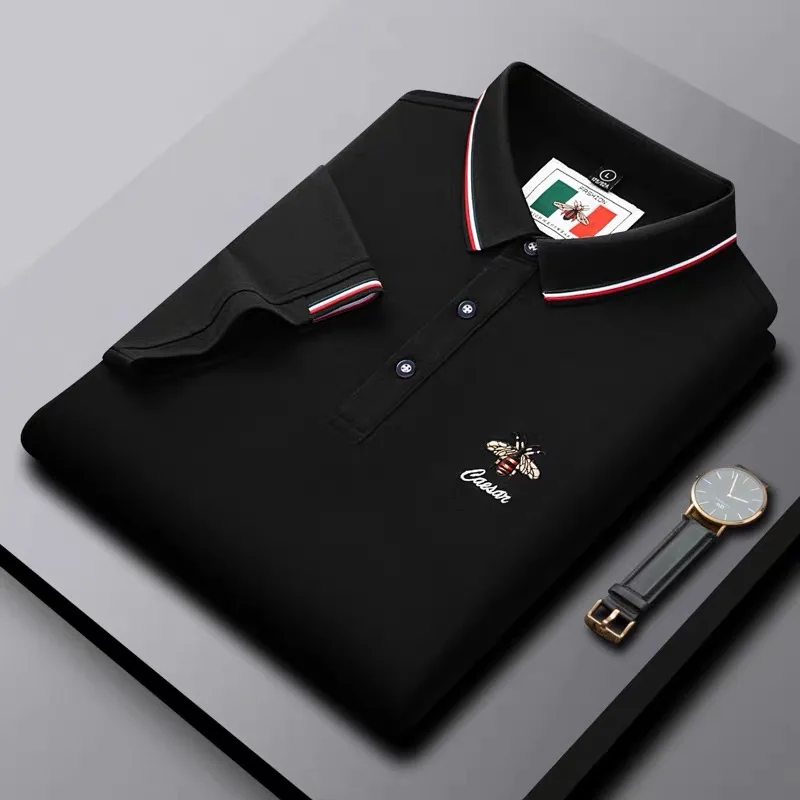 Luxury summer men's short sleeved senior designer Little Bee exquisite embroidery POLO shirt brand cotton breathable T-shirt top