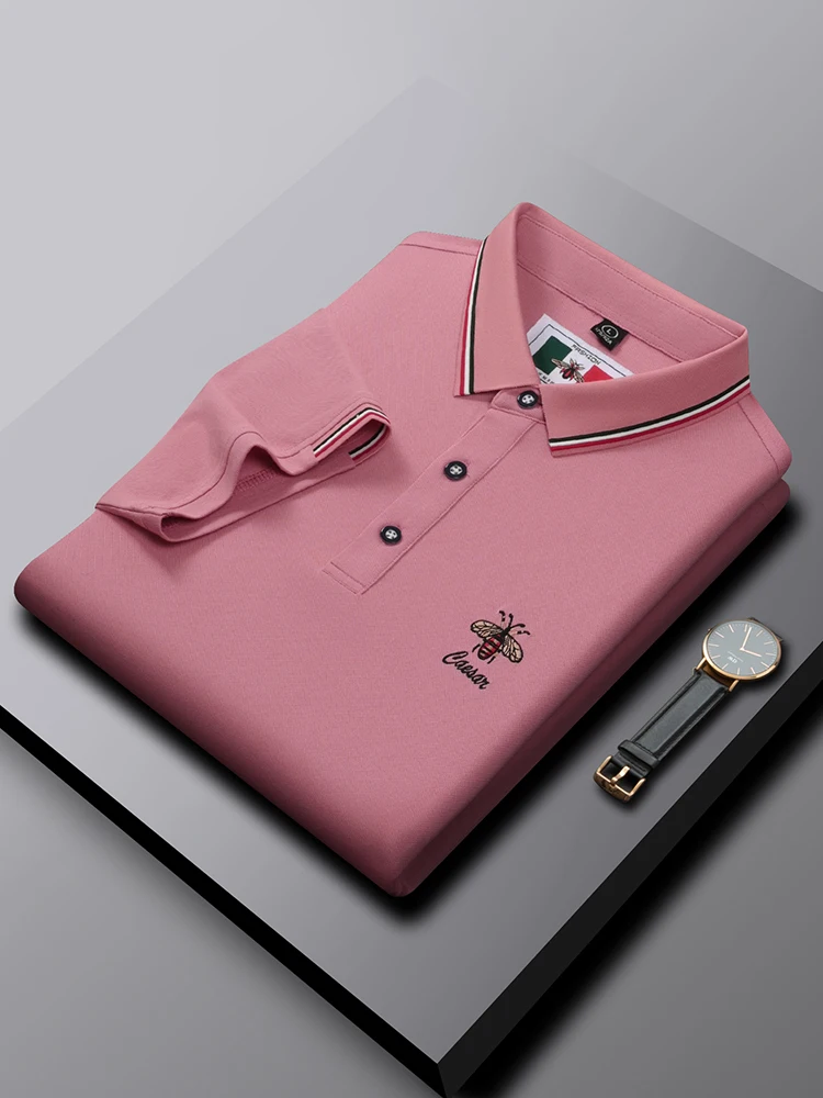 Luxury summer men's short sleeved senior designer Little Bee exquisite embroidery POLO shirt brand cotton breathable T-shirt top