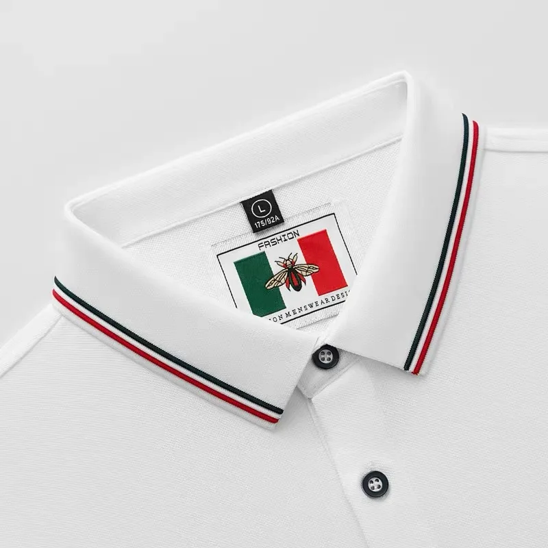 Luxury summer men's short sleeved senior designer Little Bee exquisite embroidery POLO shirt brand cotton breathable T-shirt top