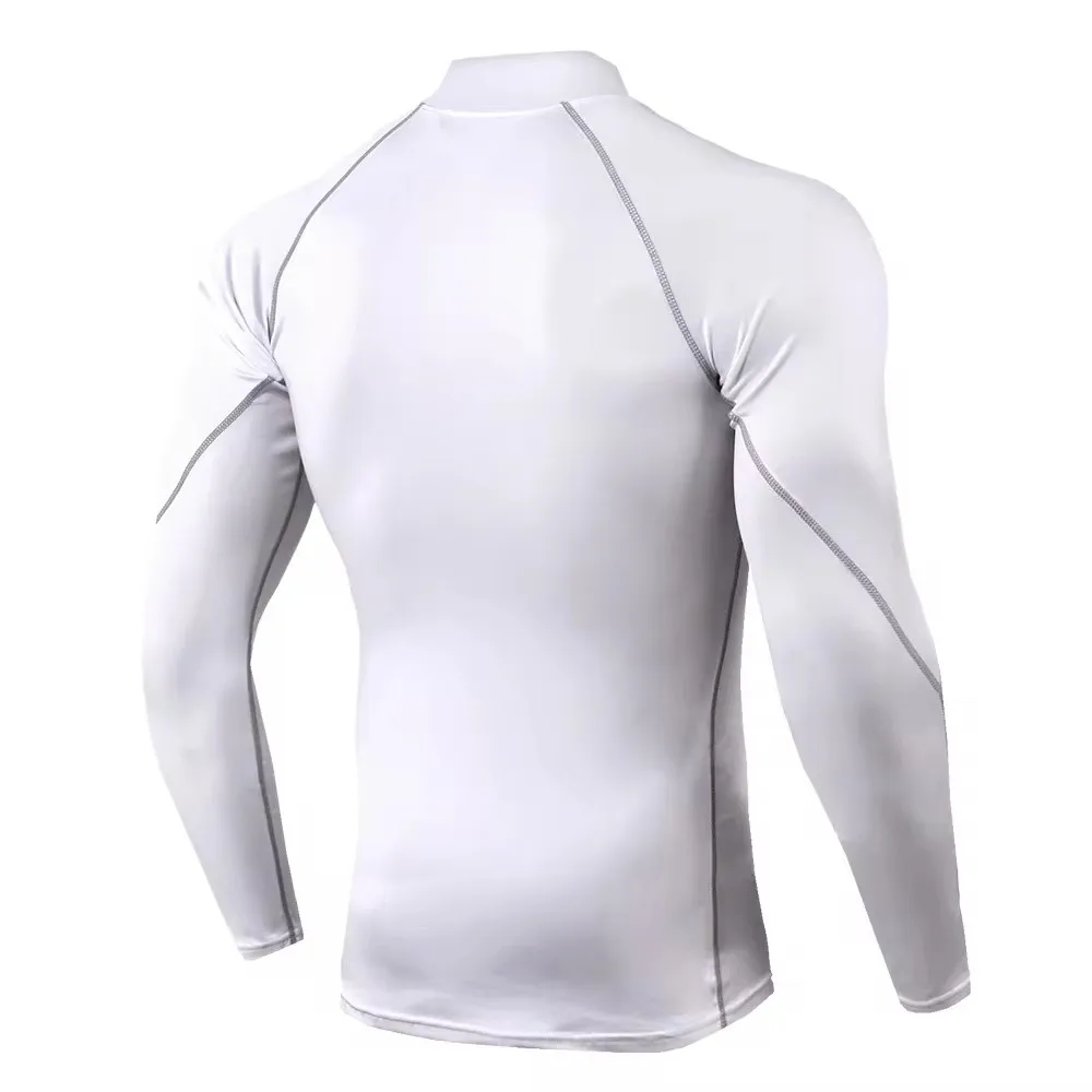 Men Swimming TightsT Shirt Surf Rash Guard Long Sleeve Protection Basic Skins Surfing Diving Swimsuit Tees Rashguard Gym Clothes