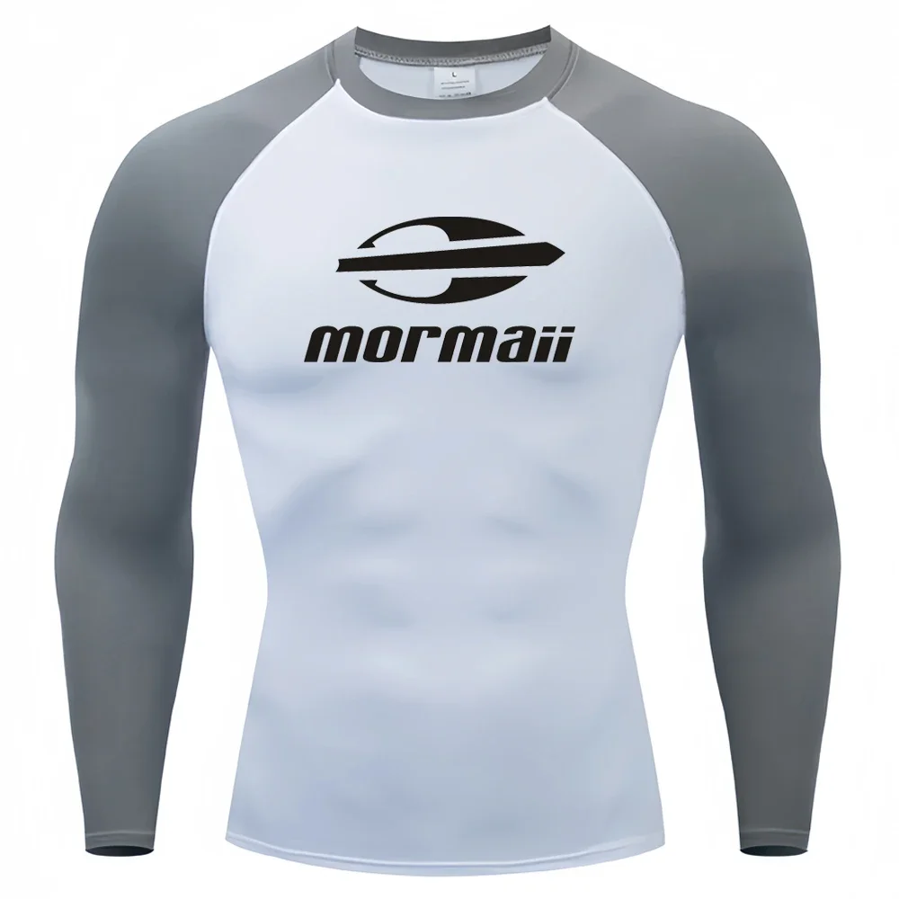 Surfing Swimming Diving T-Shirts Tight Long Sleeve Rash Guard Swimwear Men's UV Protection Surf Clothing Beach Floatsuit Tops