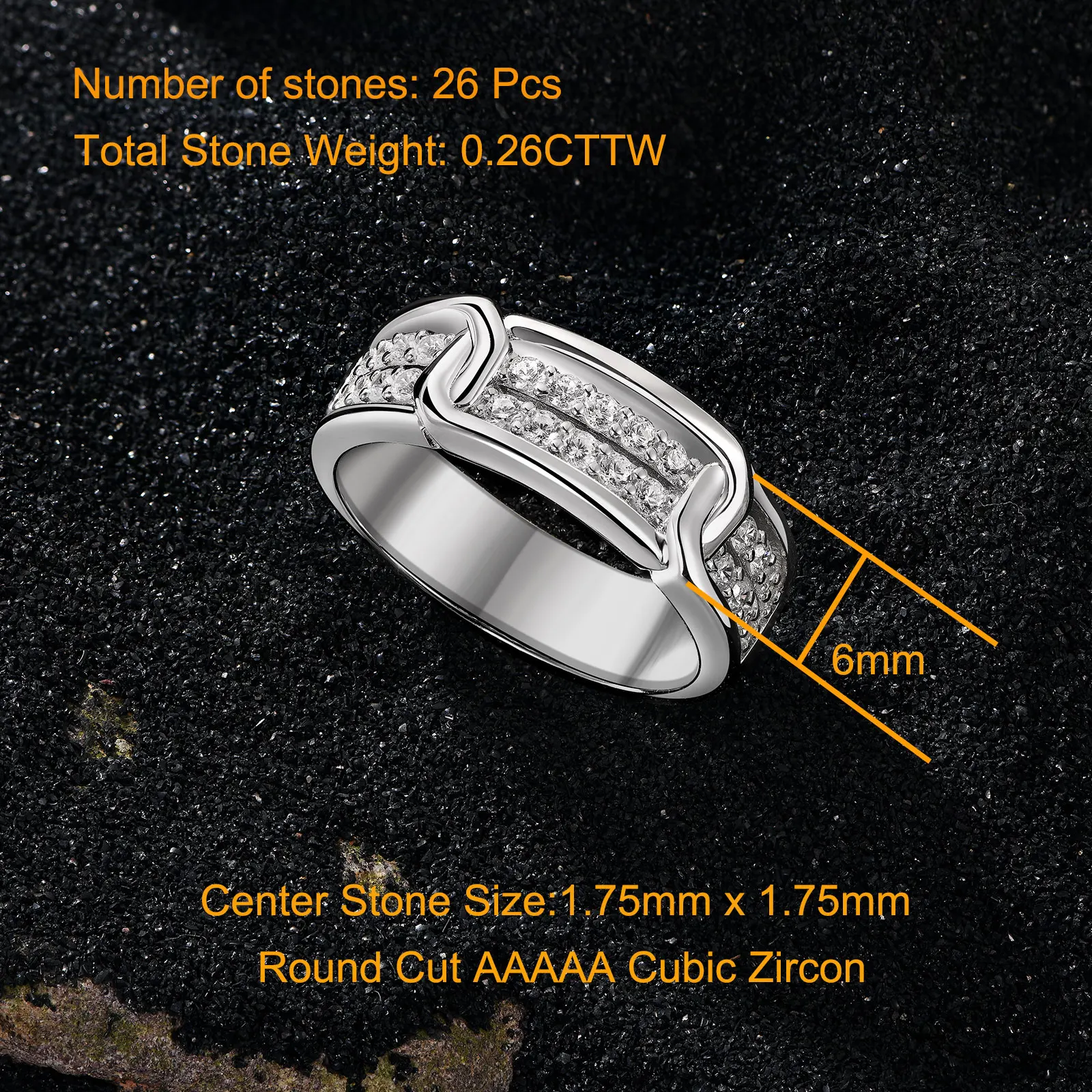 Newshe Novelty 925 Sterling Silver Men's Wedding Rings 5A Grade Cubic Zirconia Elegant Engagement Ring for Men Fine Jewelry Gift Newshe Novelty 925 Sterling Silver Men's Wedding Rings 5A Grade Cubic Zirconia Elegant Engagement Ring for Men Fine Jewelry Gift