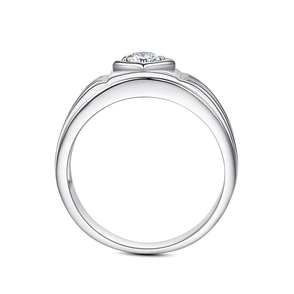 Men Moissanite Ring with Certificate 0.3ct D Color VVS1 Male Original 925 Sterling Silver Rings Luxury Engagement Wedding Gift Men Moissanite Ring with Certificate 0.3ct D Color VVS1 Male Original 925 Sterling Silver Rings Luxury Engagement Wedding Gift