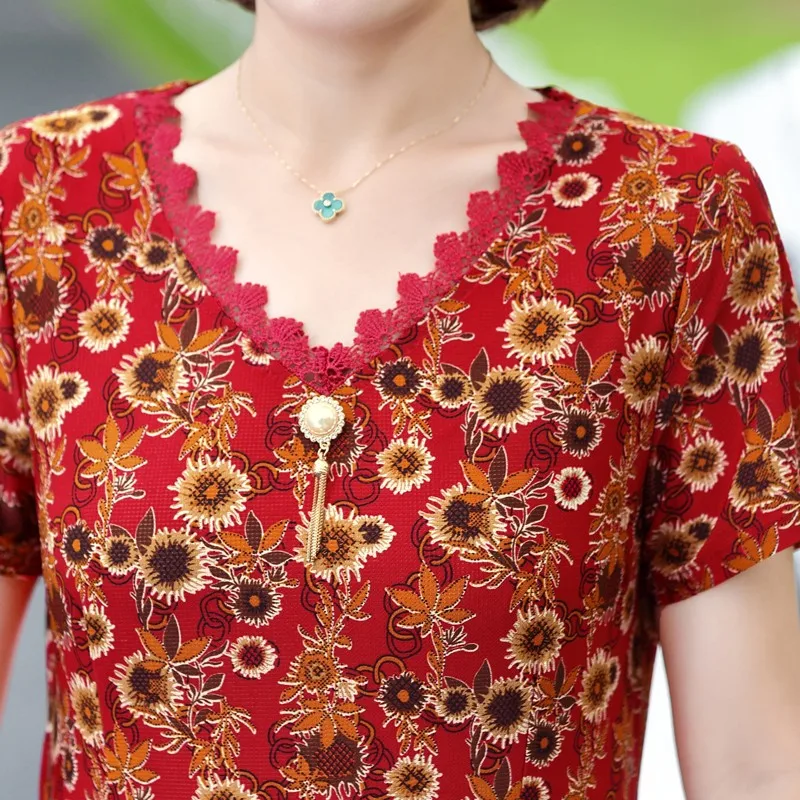 Elegant Women Dress Elegant Casual V-Neck Print Vintage Ladies Mid-Calf High Waist Summer Bohemian Dresses Elegant Women Dress Elegant Casual V-Neck Print Vintage Ladies Mid-Calf High Waist Summer Bohemian Dresses