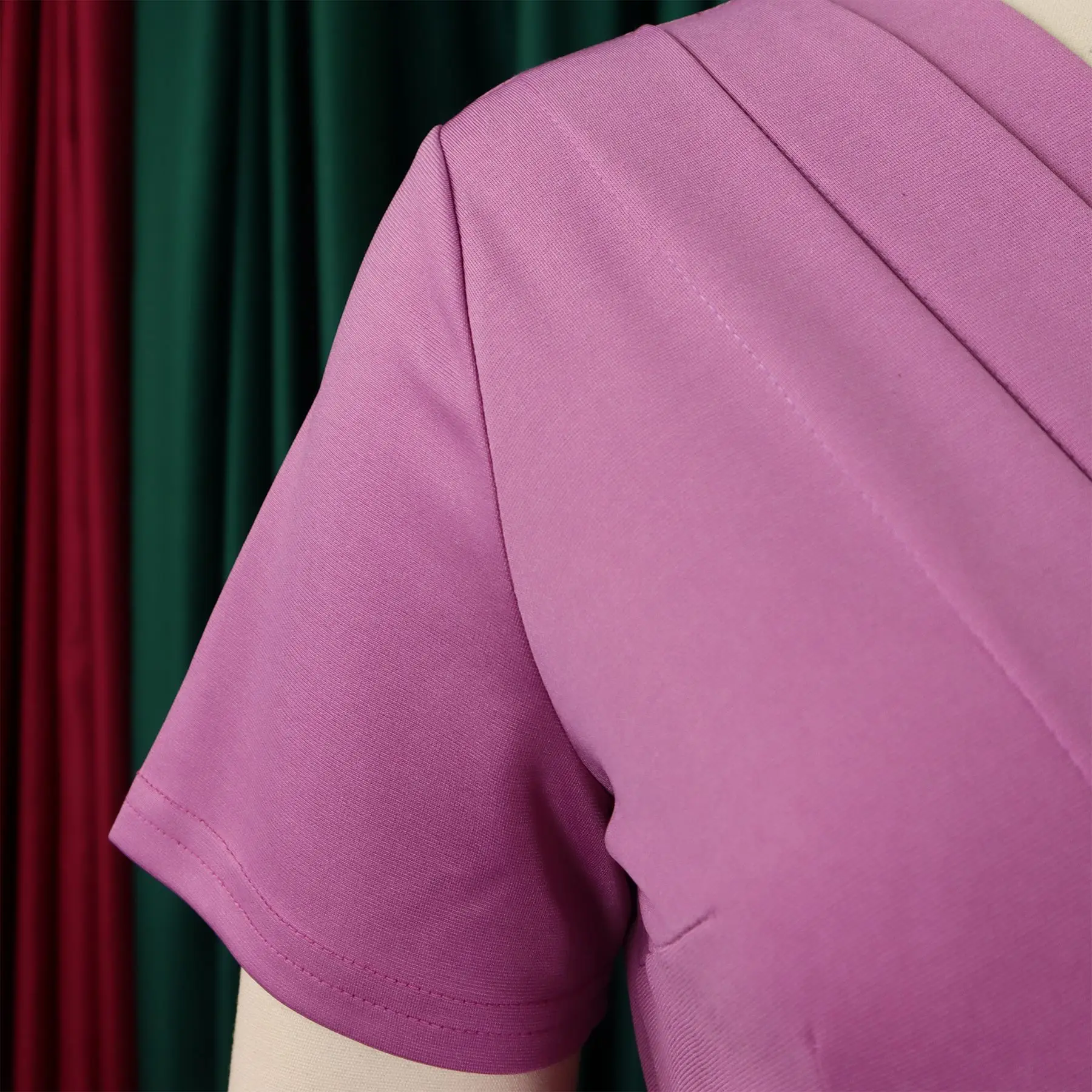 Summer New 2025 Women's Solid Color V-Neck Short Sleeve Dress Pencil Skirt Waist Tunle Material Fashionable Casual Maxi Dress Summer New 2025 Women's Solid Color V-Neck Short Sleeve Dress Pencil Skirt Waist Tunle Material Fashionable Casual Maxi Dress