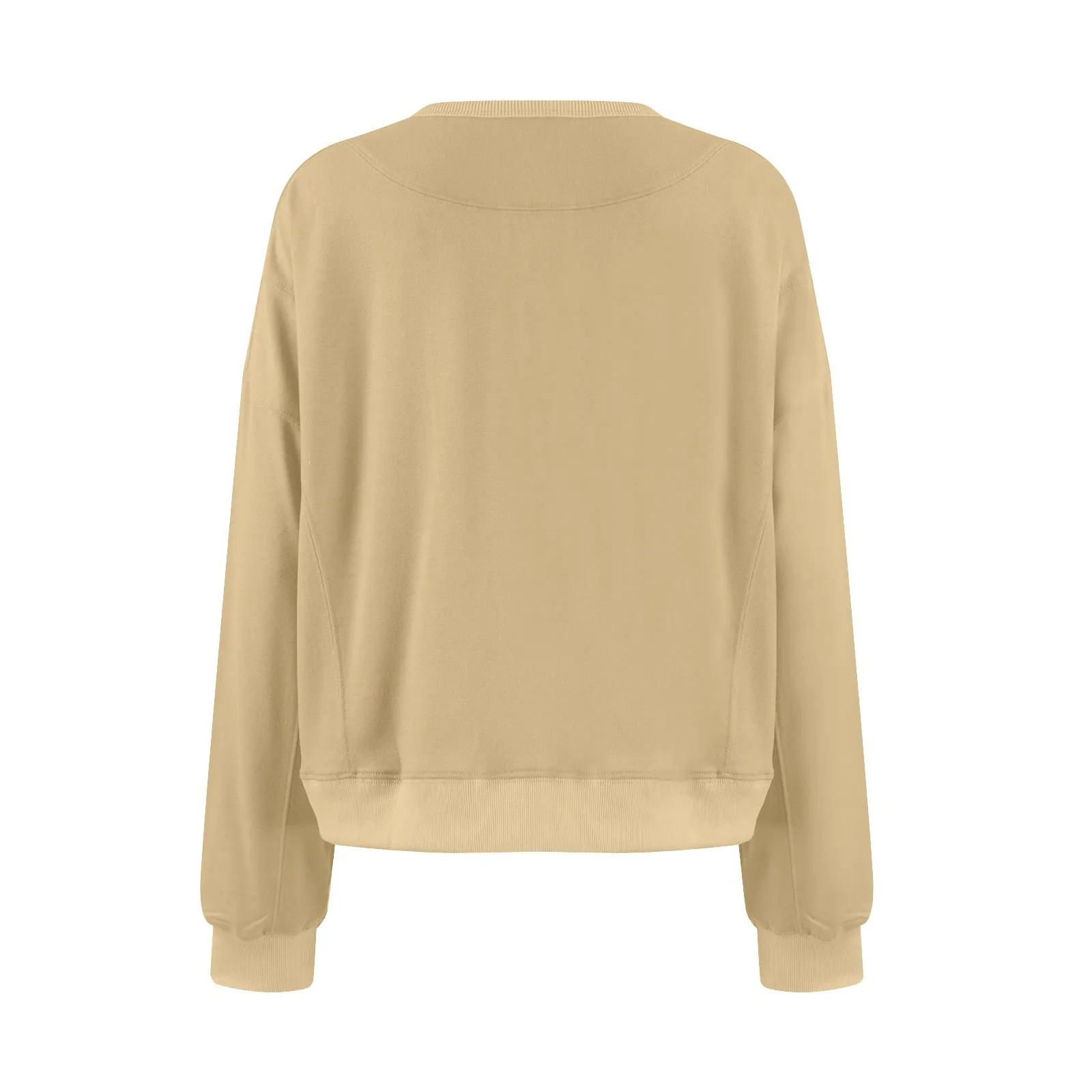 Autumn Women'S Long-Sleeved Simple Tops T-Shirts Round Neck Loose Solid Color Fashion Women'S New Sweatshirt Clothing 2024 Autumn Women'S Long-Sleeved Simple Tops T-Shirts Round Neck Loose Solid Color Fashion Women'S New Sweatshirt Clothing 2024