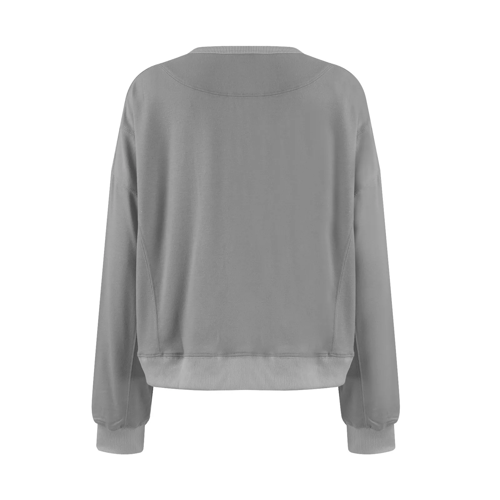 Autumn Women'S Long-Sleeved Simple Tops T-Shirts Round Neck Loose Solid Color Fashion Women'S New Sweatshirt Clothing 2024 Autumn Women'S Long-Sleeved Simple Tops T-Shirts Round Neck Loose Solid Color Fashion Women'S New Sweatshirt Clothing 2024