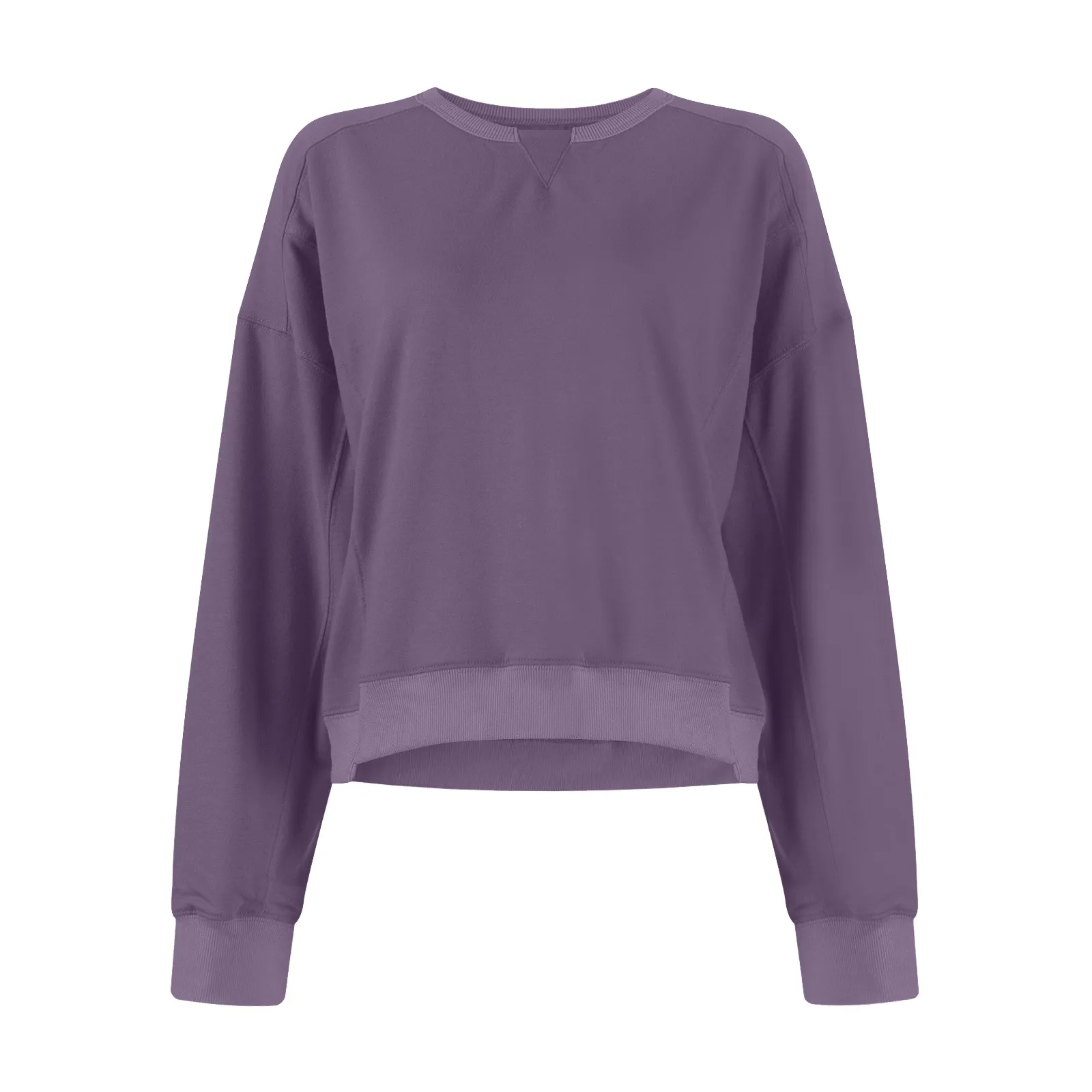 Autumn Women'S Long-Sleeved Simple Tops T-Shirts Round Neck Loose Solid Color Fashion Women'S New Sweatshirt Clothing 2024 Autumn Women'S Long-Sleeved Simple Tops T-Shirts Round Neck Loose Solid Color Fashion Women'S New Sweatshirt Clothing 2024