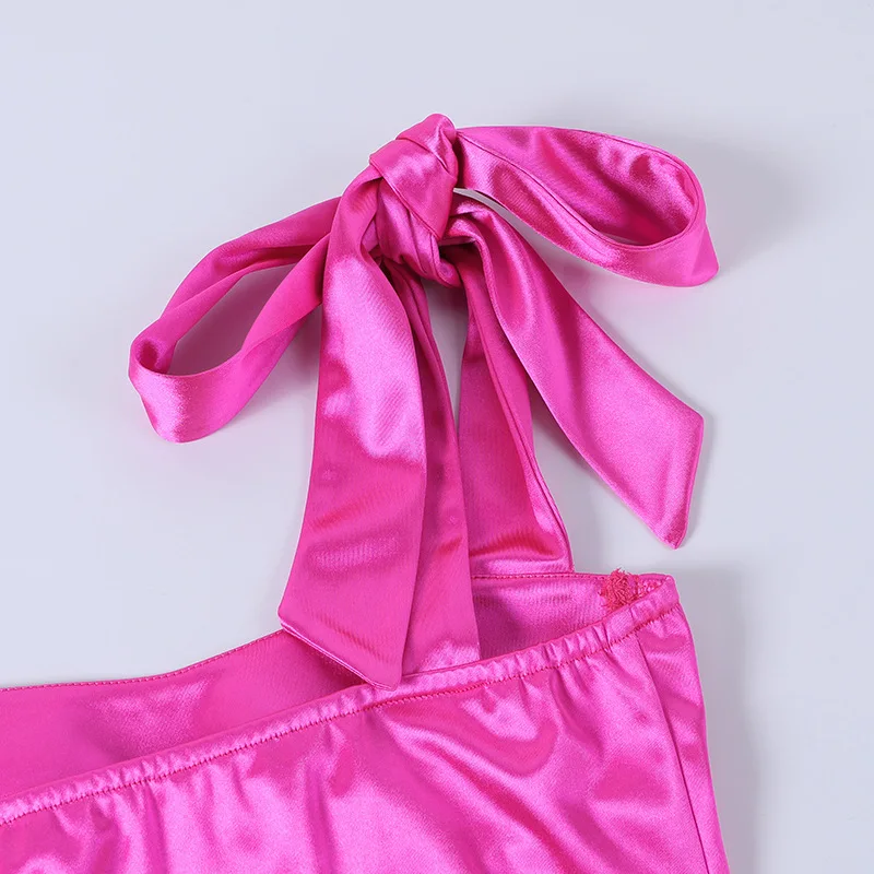 Elegant Satin Women Clothing Sleeveless Backless Bow Tie Crop Tops Boned Corset Tube Sexy Club Party Summer T Shirt Elegant Satin Women Clothing Sleeveless Backless Bow Tie Crop Tops Boned Corset Tube Sexy Club Party Summer T Shirt