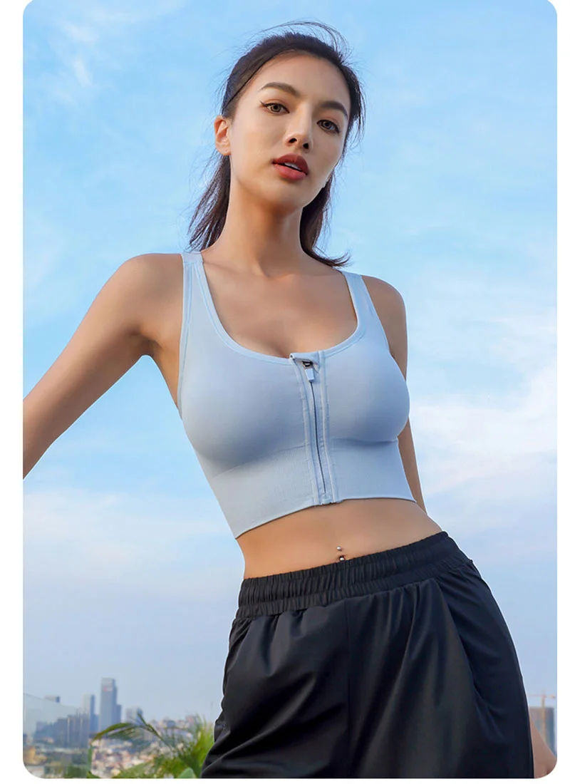 Aiithuug Zipper Hook Yoga Bra Bounce Control Gym Bra Workout Bras Fitness Running Top Elastic Spandex Soft Bras Crop Tops Active Aiithuug Zipper Hook Yoga Bra Bounce Control Gym Bra Workout Bras Fitness Running Top Elastic Spandex Soft Bras Crop Tops Active