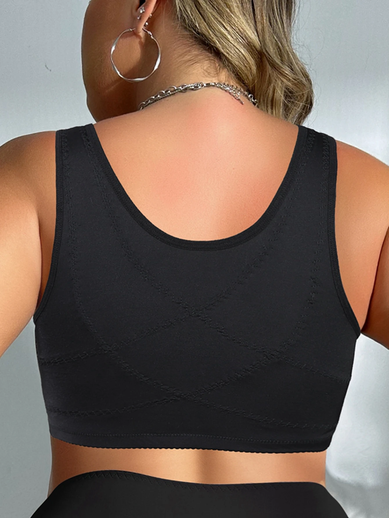 BEAUWEAR 7 Hooks Front Closure Unlined Thin Comfort Bra no Wire Plain Floral Full Cup Minimizer Bralette BEAUWEAR 7 Hooks Front Closure Unlined Thin Comfort Bra no Wire Plain Floral Full Cup Minimizer Bralette