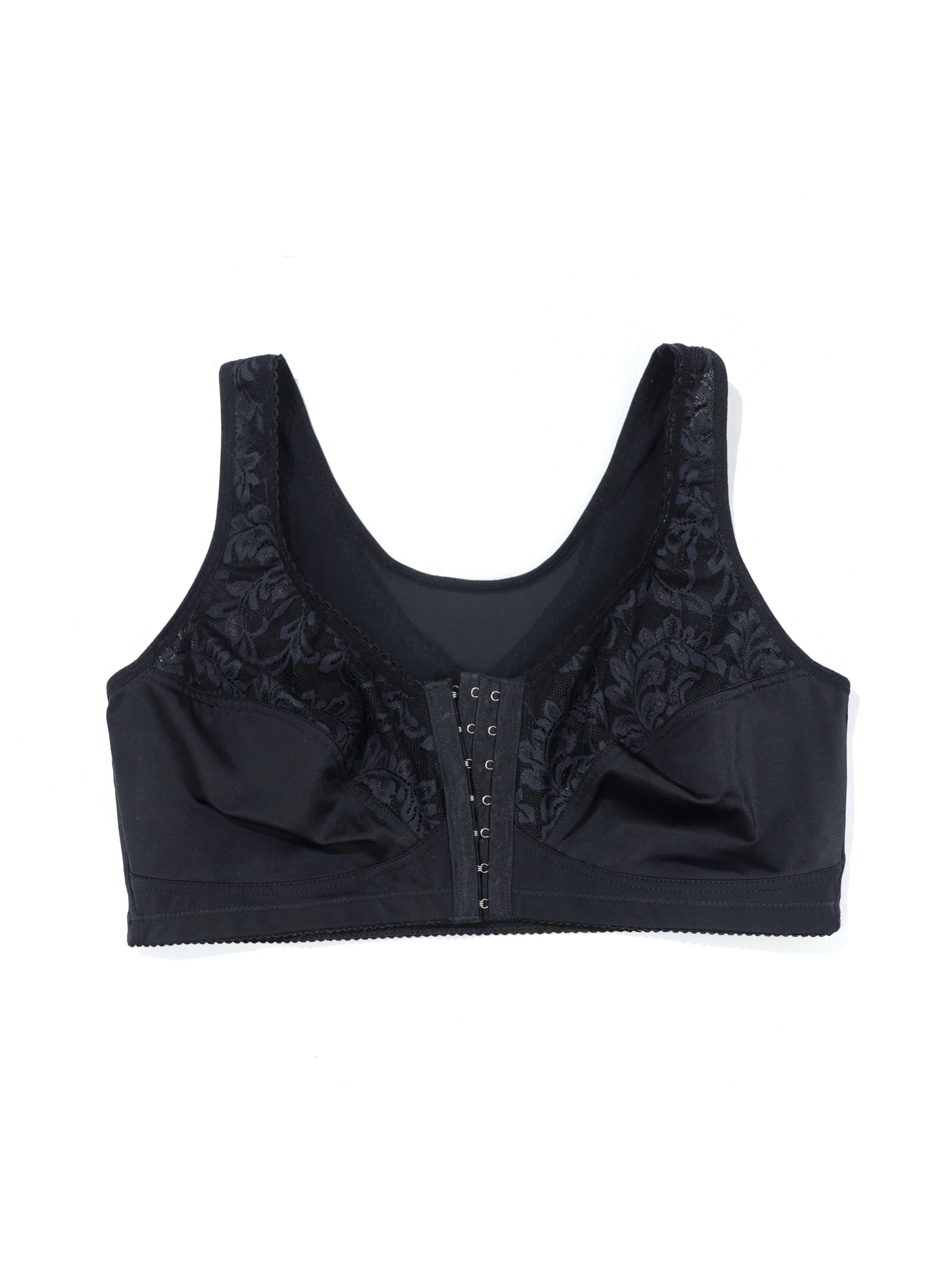 BEAUWEAR 7 Hooks Front Closure Unlined Thin Comfort Bra no Wire Plain Floral Full Cup Minimizer Bralette BEAUWEAR 7 Hooks Front Closure Unlined Thin Comfort Bra no Wire Plain Floral Full Cup Minimizer Bralette