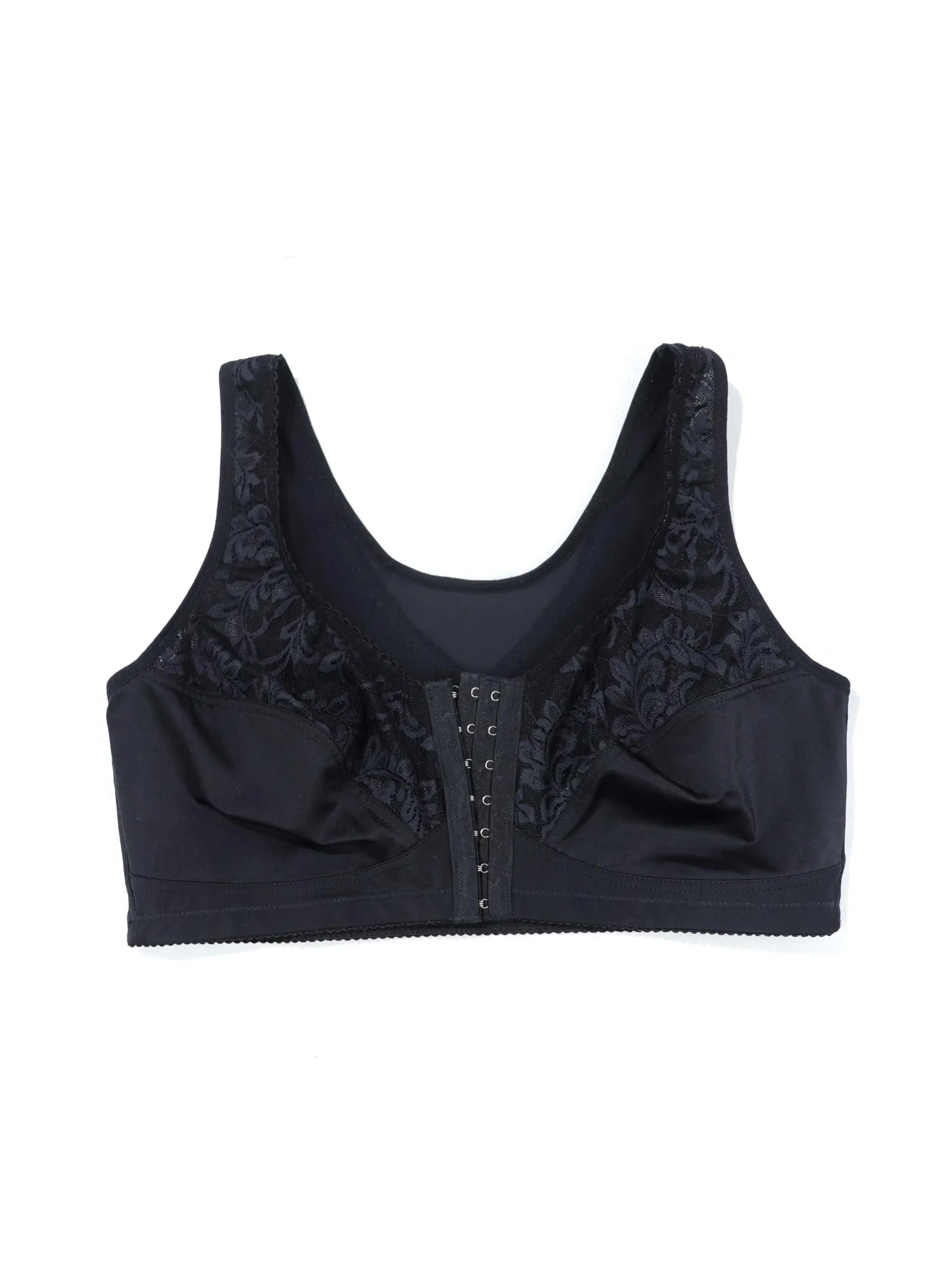 BEAUWEAR 7 Hooks Front Closure Unlined Thin Comfort Bra no Wire Plain Floral Full Cup Minimizer Bralette BEAUWEAR 7 Hooks Front Closure Unlined Thin Comfort Bra no Wire Plain Floral Full Cup Minimizer Bralette