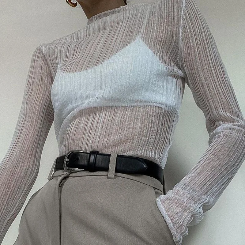 Cotton T-Shirt Women Long Sleeve Striped T Shirt Fashion 2025 Spring Autumn Female Clothes Top Tee Lady V-neck Tops 7215