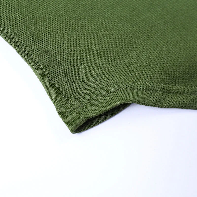 Square Collar Long Sleeve Casual Women T Shirts Green Autumn Skinny Sexy Solid Basic Crop Tops Fashion Streetwear