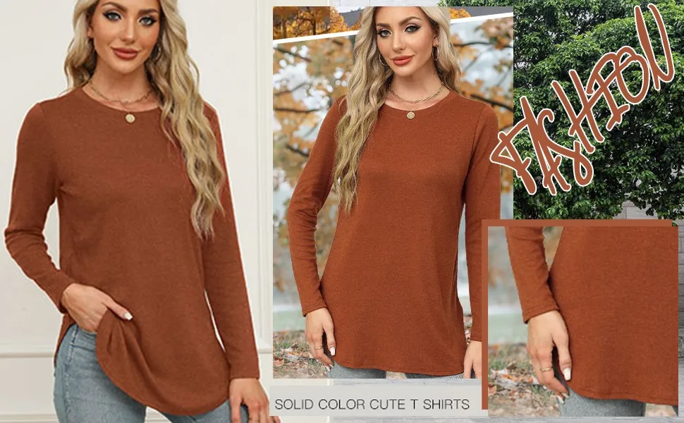 Traf 2024 Mujer Womens Long Sleeve Round Neck Shirts Side Split Basic Loose Tunic Tops Casual Shirts Ropa De Mujer Fashion