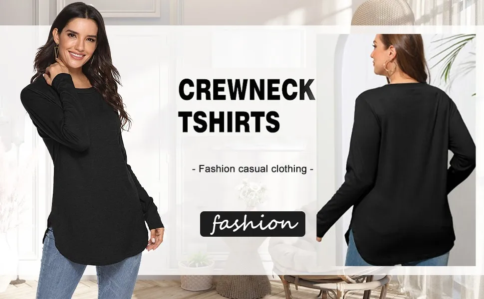 Traf 2024 Mujer Womens Long Sleeve Round Neck Shirts Side Split Basic Loose Tunic Tops Casual Shirts Ropa De Mujer Fashion