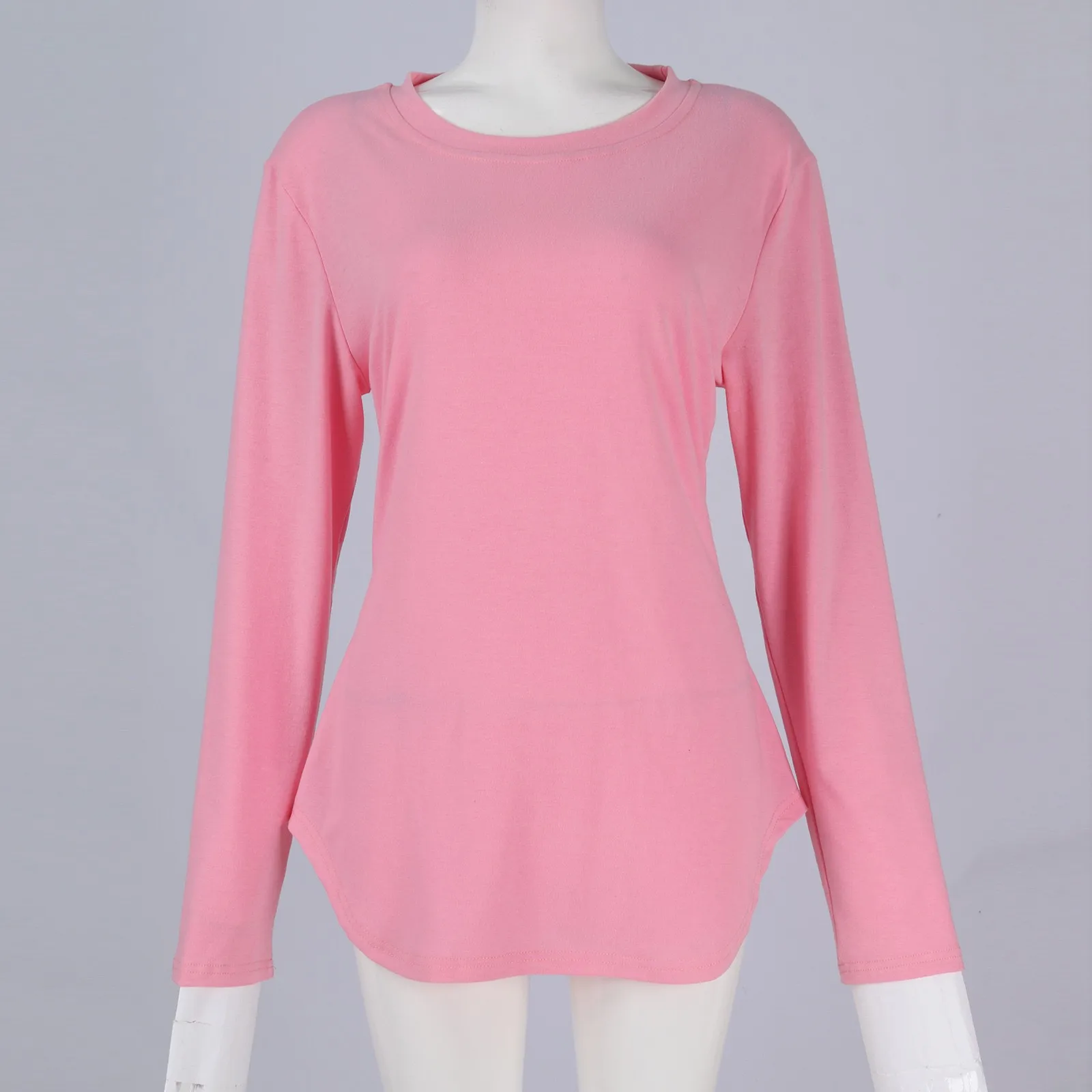 Traf 2024 Mujer Womens Long Sleeve Round Neck Shirts Side Split Basic Loose Tunic Tops Casual Shirts Ropa De Mujer Fashion