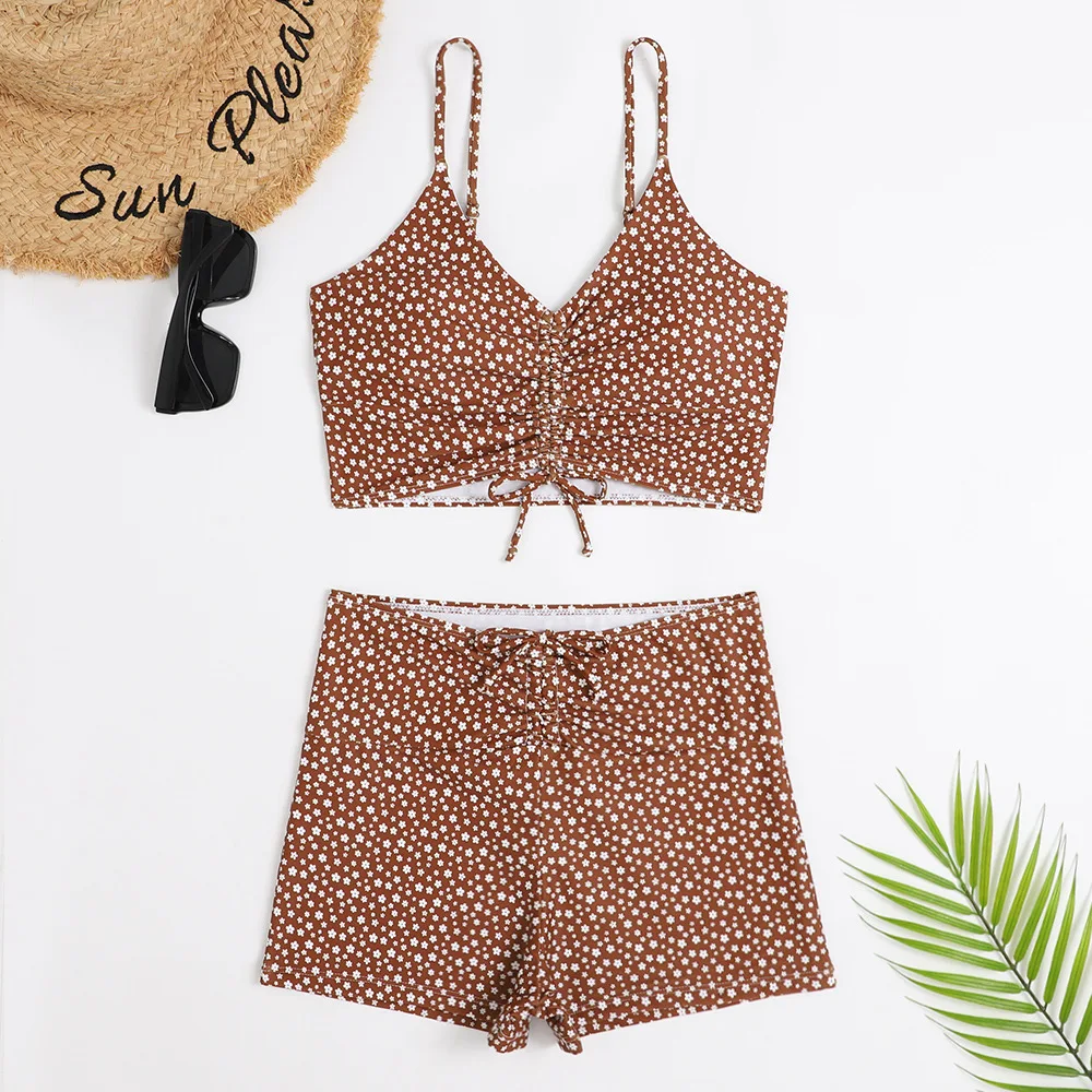 High Waist Bikini Swimsuit Women 2023 Push Up Bikini Floral Swimsuit Print Bikini boxers Swimwear Swim Trunks Bathing Suit